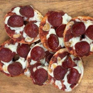 Halal Pepperoni Pizza Bagels